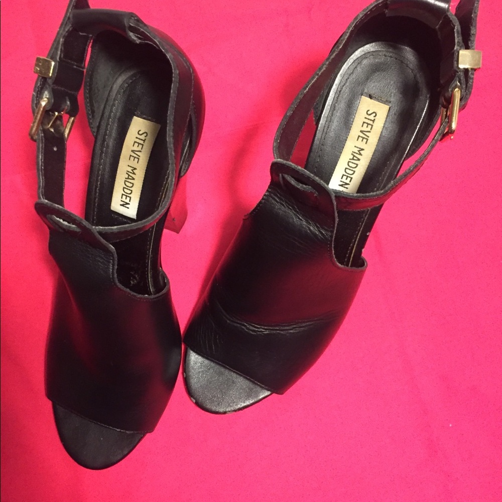 Steven by Steven Madden open toe booties.
